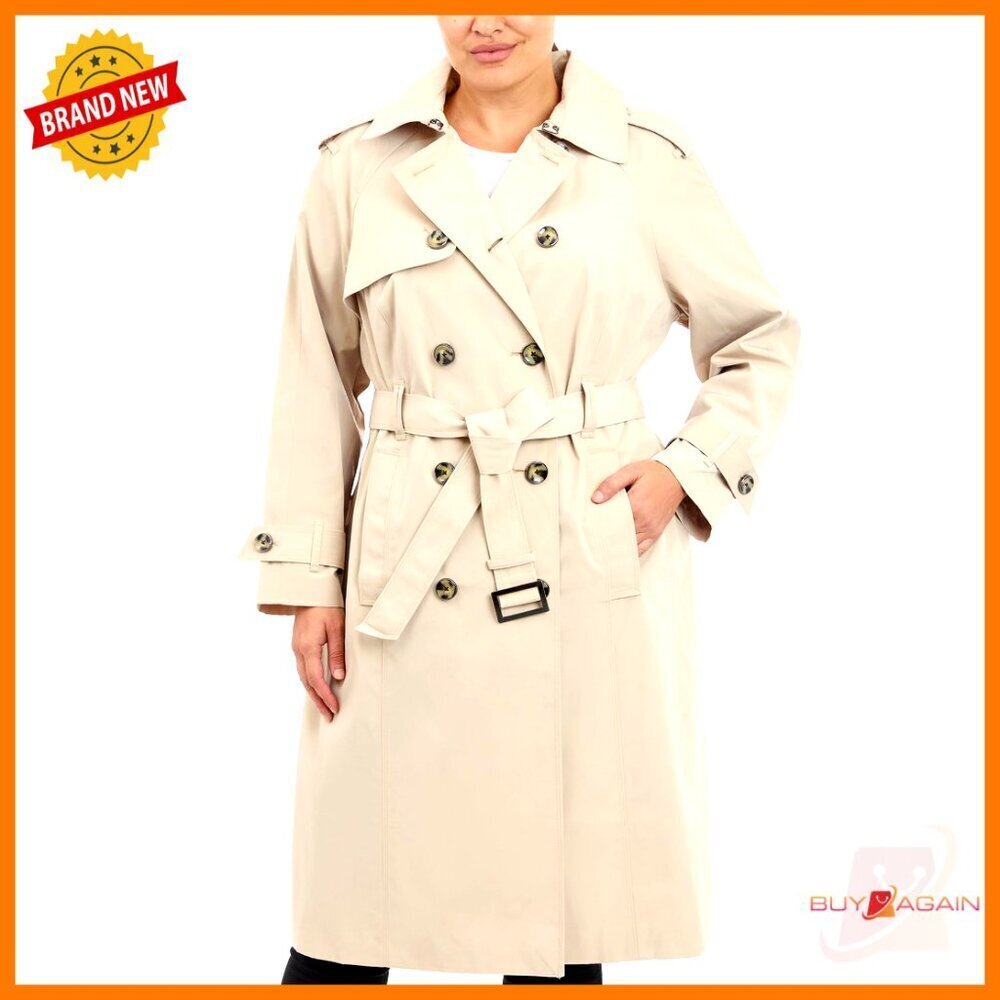 Classic Long Trench Coat Double-Breasted Elegant Chic Winter Outerwear Belted